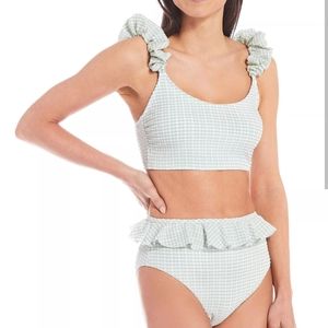 Antonio Melani x Born on Fifth Positano Puff Strap Cropped Swim Top Set